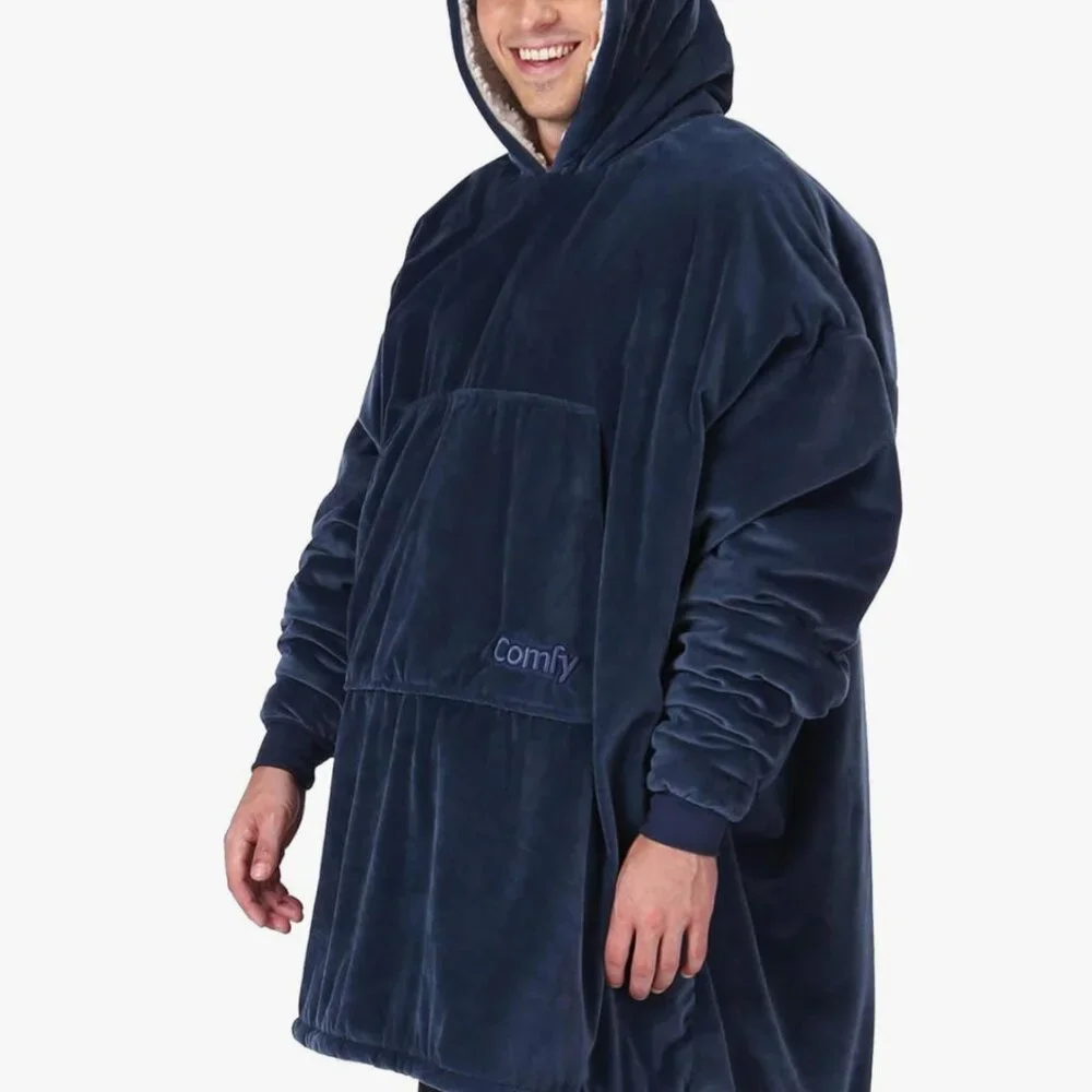 THE COMFY Original | Sherpa Lined Microfiber Fleece‎ Wearable Blanket, Oversized